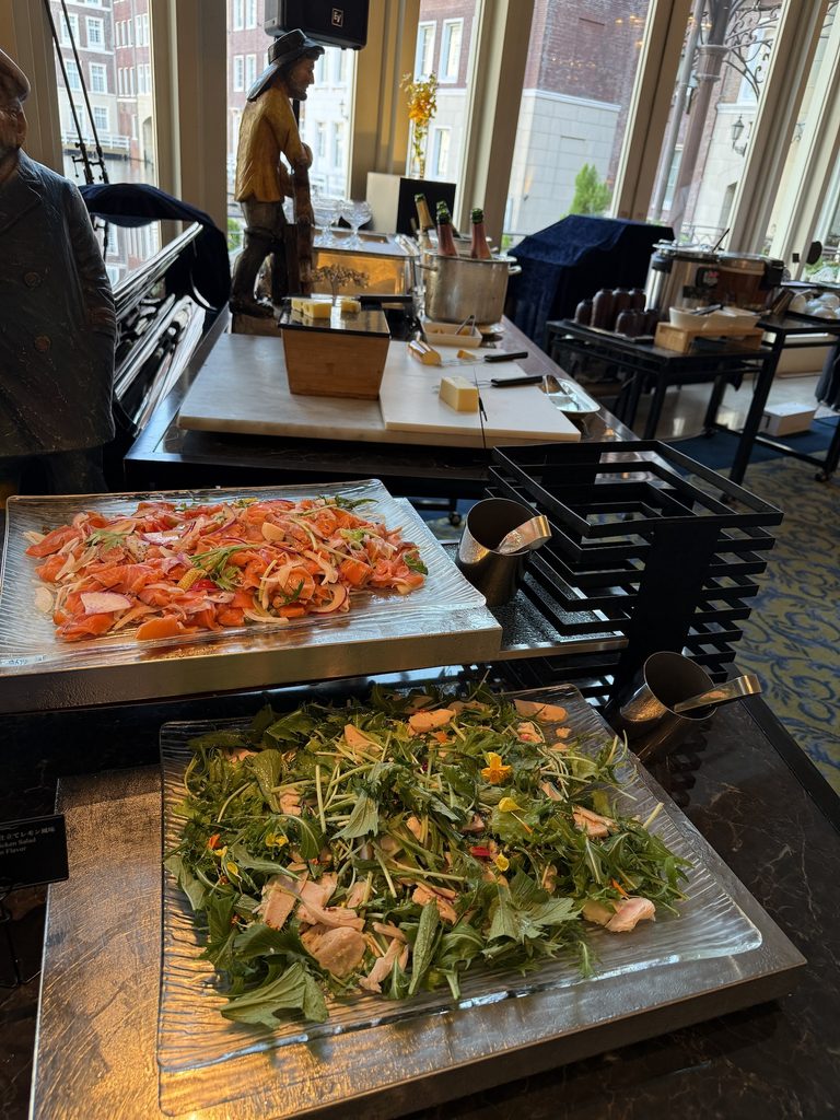 ホテルヨーロッパ朝食ブッフェスパークリングワインのおつまみ